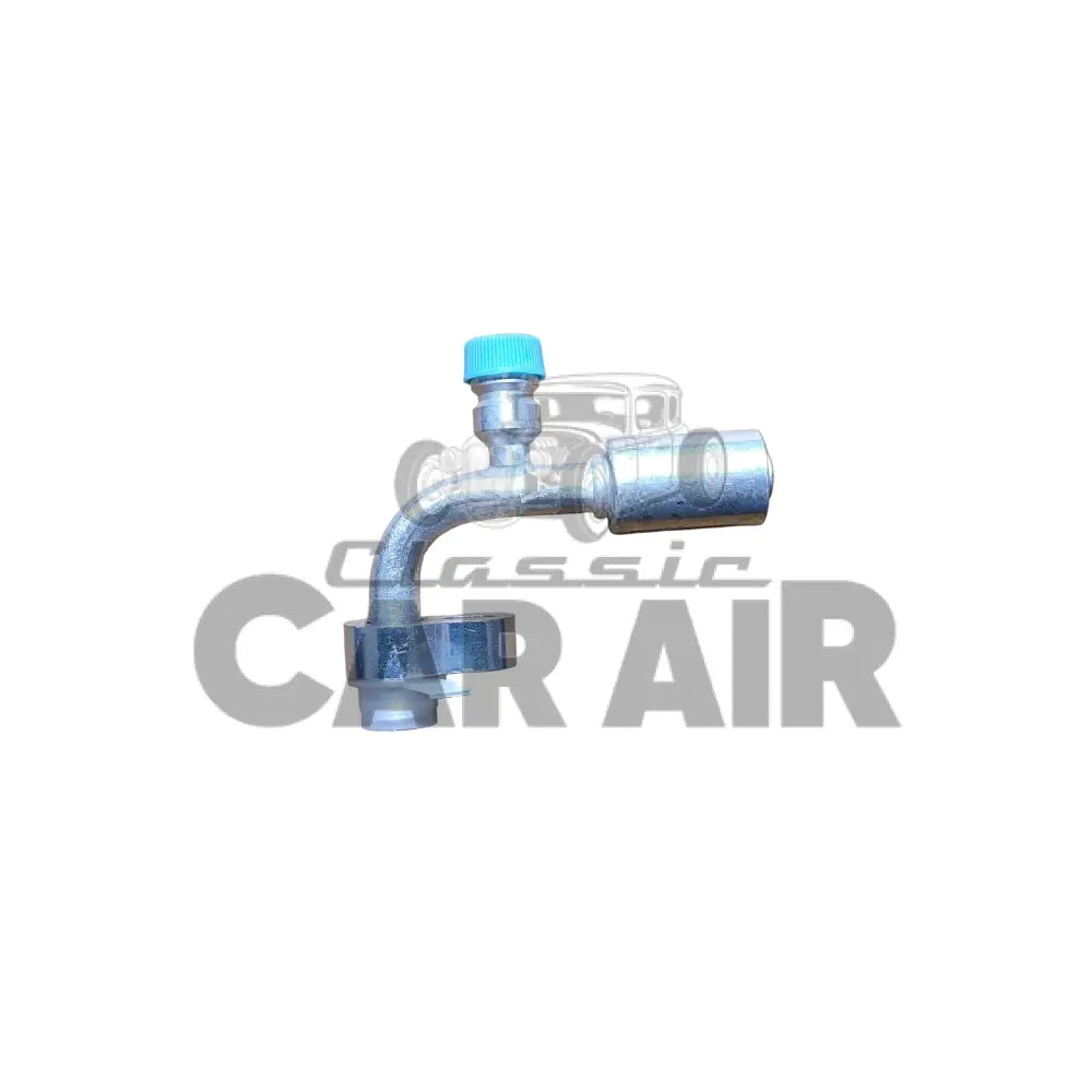 AC & Hose Fittings - Mechanical Compressor Right Angle Fittings (Pair) - AC Fittings