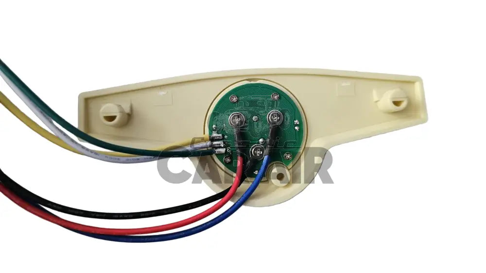Electrical component with wires on a plain background