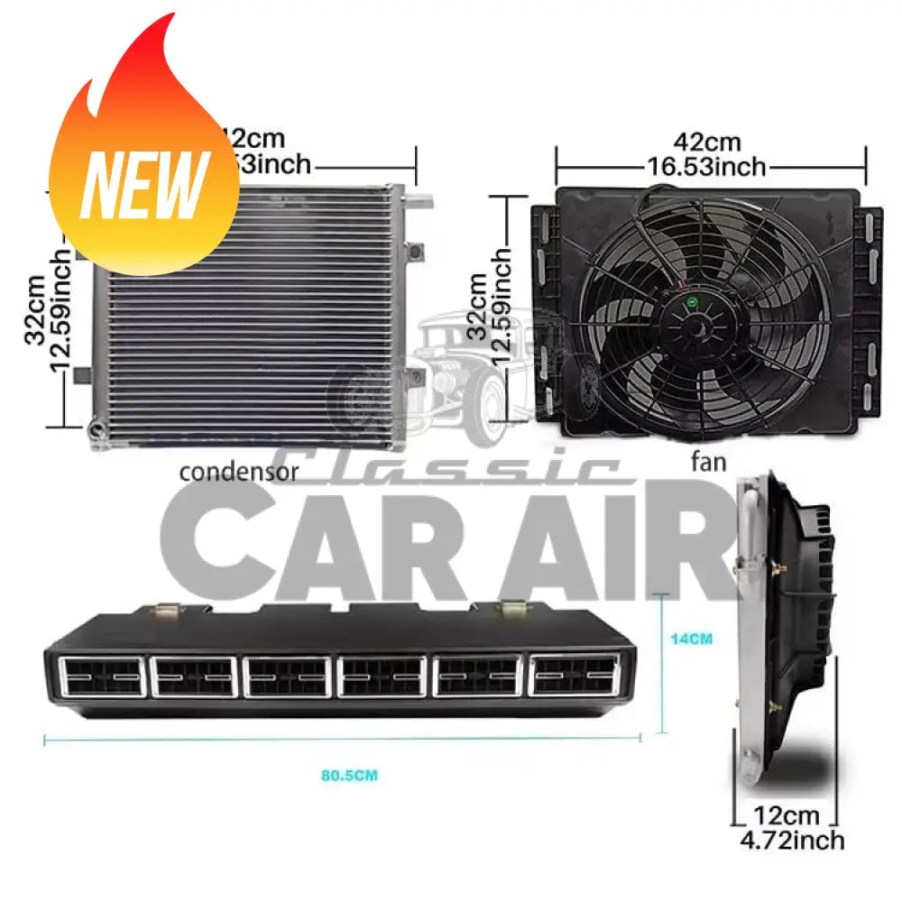 Large Heating & Electric Air Conditioner 6 Vent 800-6 Kit W/Digital Display - suit car van small bus motorhome - 6 vent
