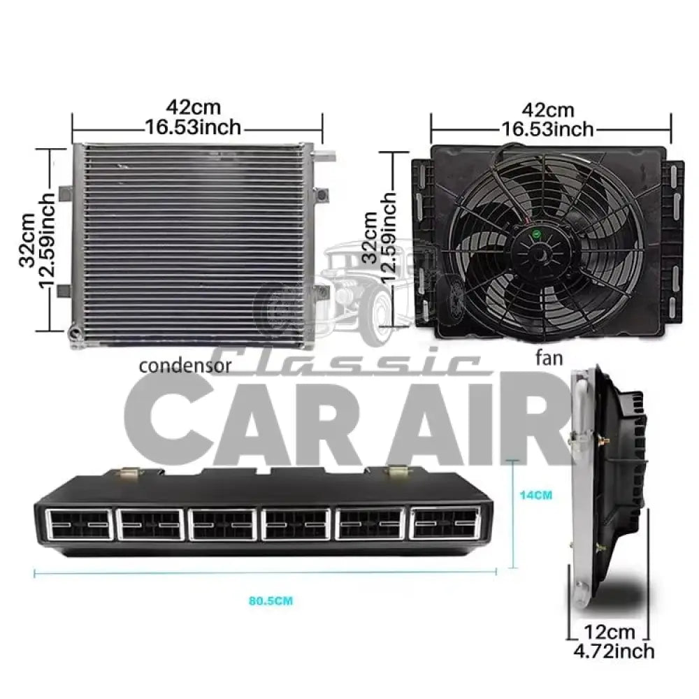 Large Heating & Electric Air Conditioner 6 Vent 800-6 Kit W/Digital Display - suit car van small bus motorhome - 6 vent